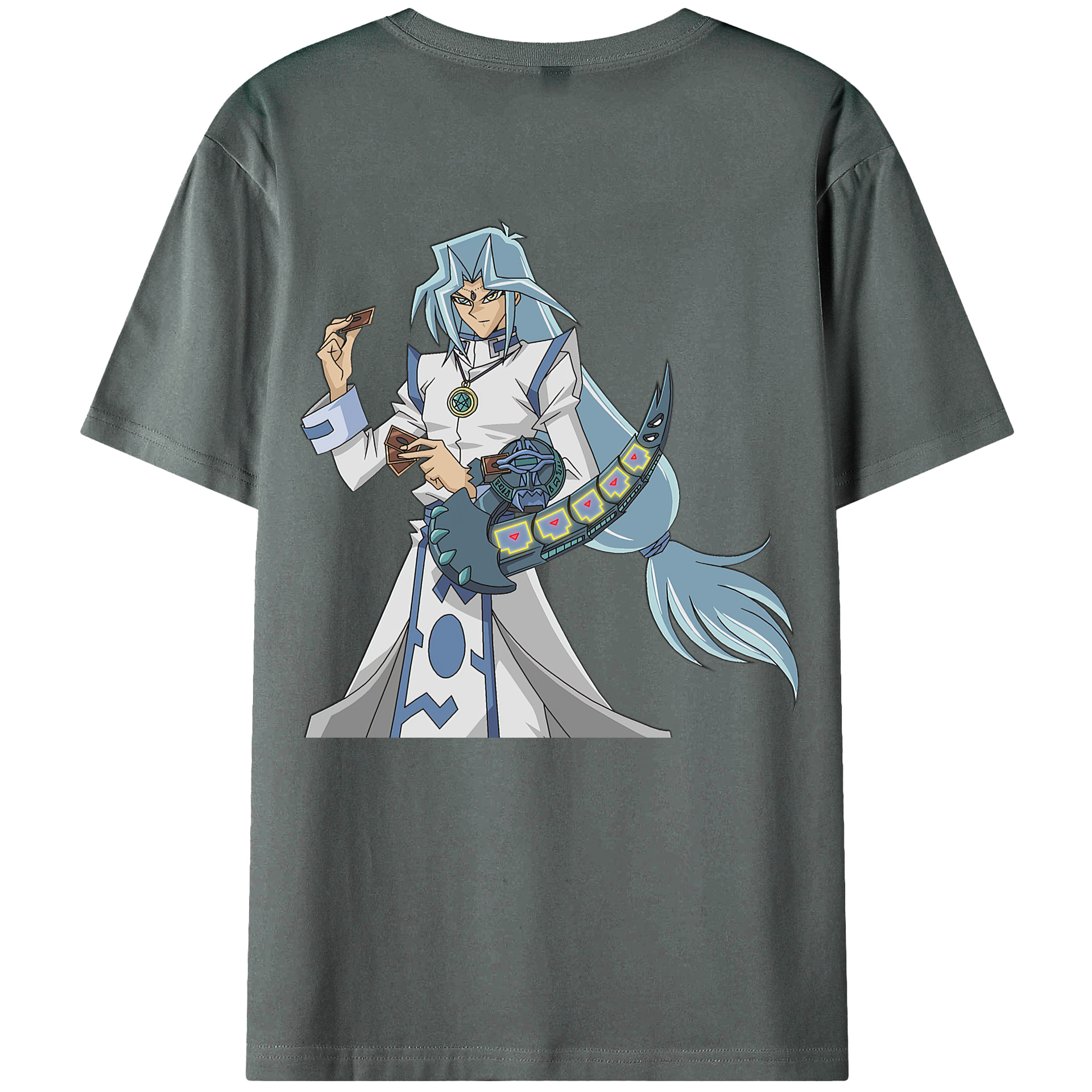 （画像用） 遊☆戯☆王 Yu-Gi-Oh! 綿100％ メンズ半袖Tシャツ（バックプリント） 通気性